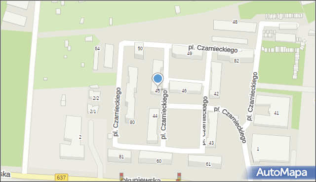 Sulejówek, Plac Czarnieckiego Stefana, hetm., 45, mapa Sulejówek