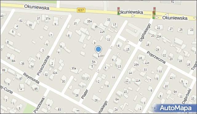 Sulejówek, Plater Emilii, 7, mapa Sulejówek