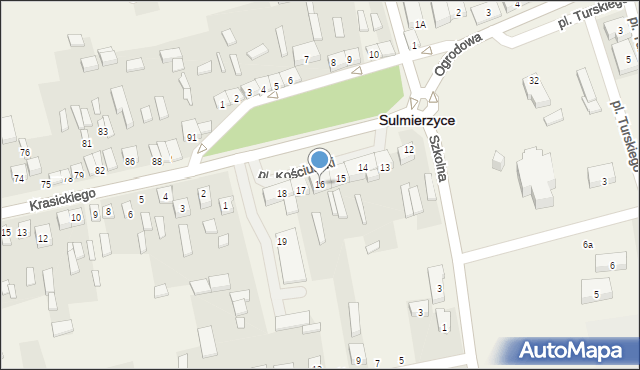 Sulmierzyce, Plac Kościuszki Tadeusza, gen., 16, mapa Sulmierzyce