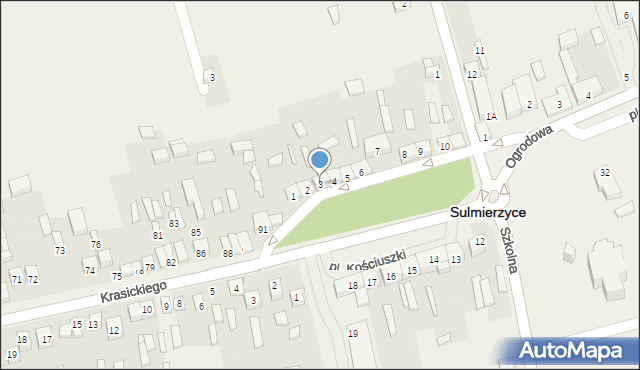 Sulmierzyce, Plac Kościuszki Tadeusza, gen., 3, mapa Sulmierzyce