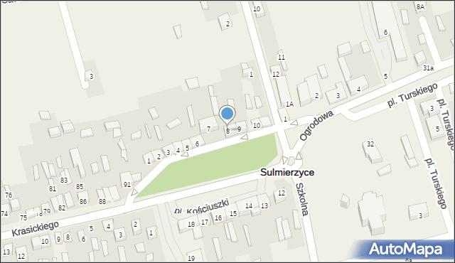 Sulmierzyce, Plac Kościuszki Tadeusza, gen., 8, mapa Sulmierzyce