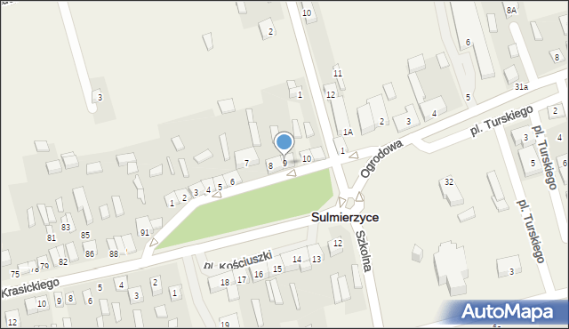 Sulmierzyce, Plac Kościuszki Tadeusza, gen., 9, mapa Sulmierzyce