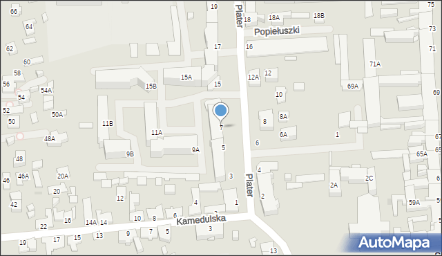 Suwałki, Plater Emilii, 7, mapa Suwałk