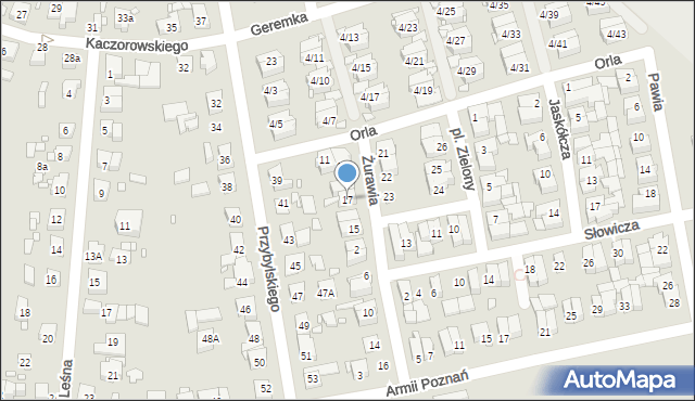 Swarzędz, Plac Zielony, 17, mapa Swarzędz