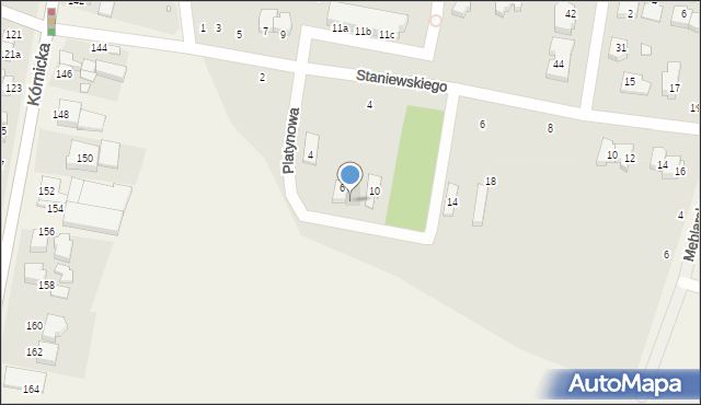 Swarzędz, Platynowa, 8, mapa Swarzędz