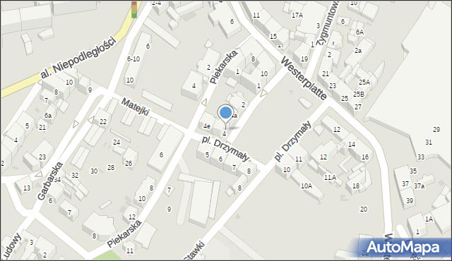 Świdnica, Plac Drzymały Michała, 4c, mapa Świdnicy