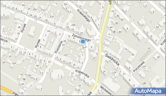 Świebodzice, Plac Jana Pawła II, 8, mapa Świebodzice