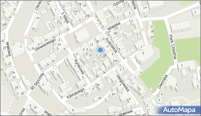 Świebodzin, Plac Jana Pawła II, 11b, mapa Świebodzin
