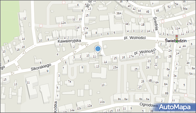 Świebodzin, Plac Wolności, 12, mapa Świebodzin