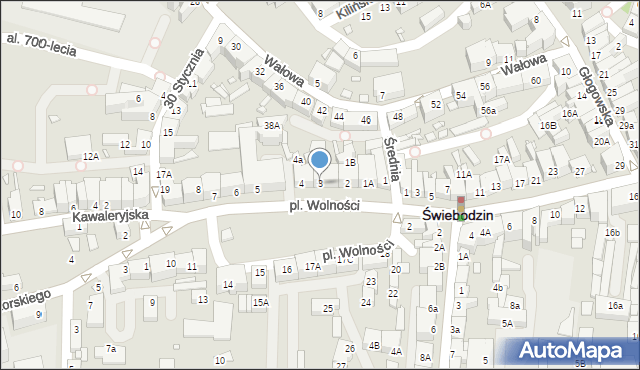 Świebodzin, Plac Wolności, 3, mapa Świebodzin
