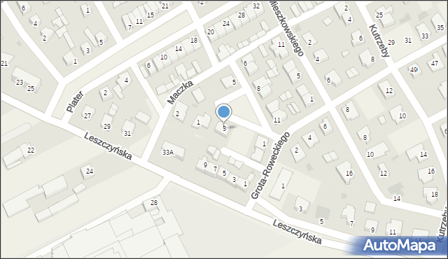 Święciechowa, Plac Sucharskiego Henryka, mjr., 3, mapa Święciechowa