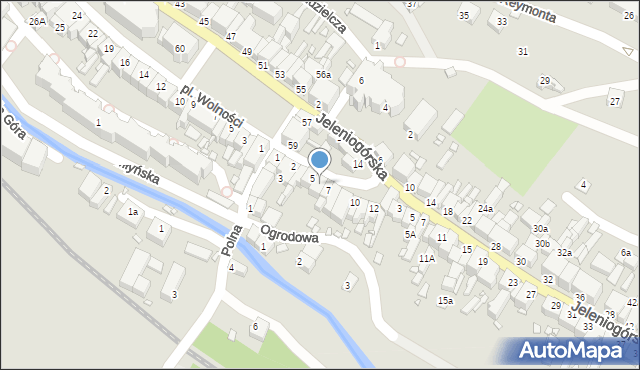 Świerzawa, Plac Bolesława Piasta, 6, mapa Świerzawa