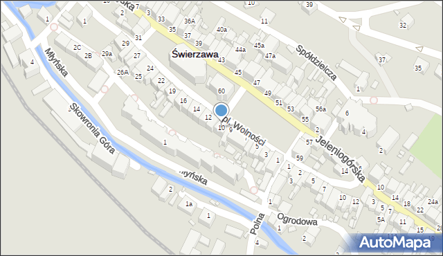 Świerzawa, Plac Wolności, 10, mapa Świerzawa