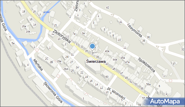 Świerzawa, Plac Wolności, 37, mapa Świerzawa