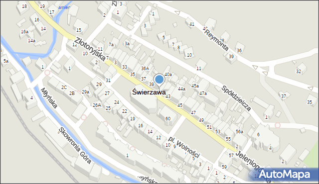 Świerzawa, Plac Wolności, 41, mapa Świerzawa