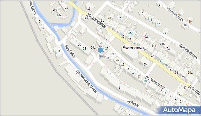 Świerzawa, Plac Zamkowy, 26a, mapa Świerzawa