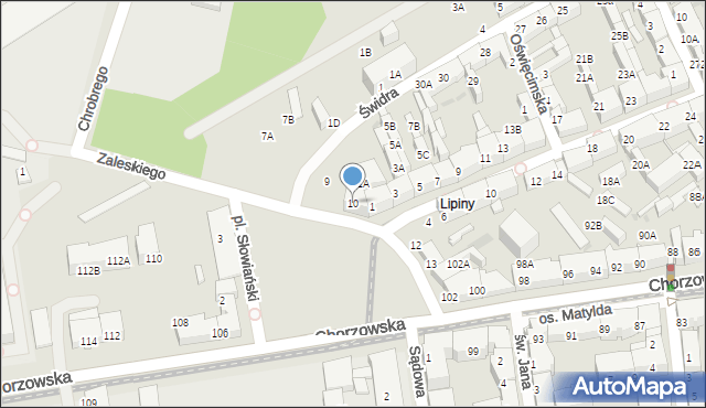 Świętochłowice, Plac Słowiański, 10, mapa Świętochłowice