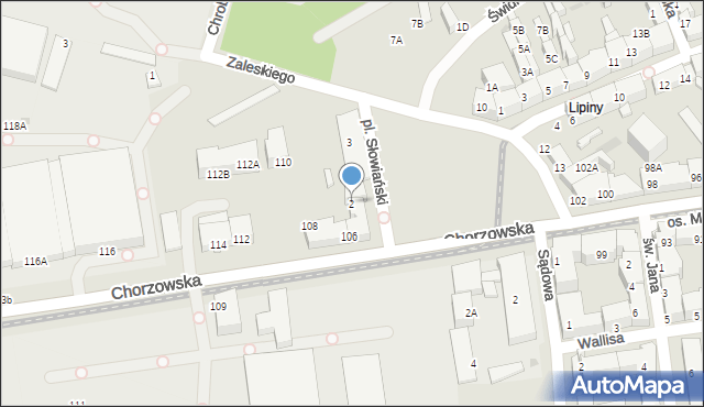 Świętochłowice, Plac Słowiański, 2, mapa Świętochłowice