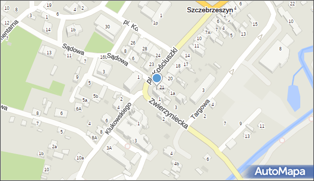 Szczebrzeszyn, Plac Kościuszki Tadeusza, gen., 22, mapa Szczebrzeszyn