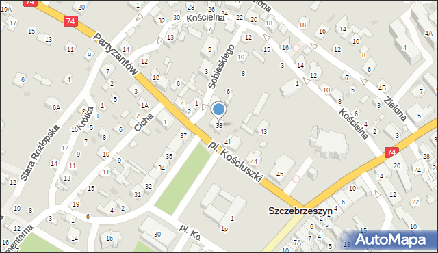 Szczebrzeszyn, Plac Kościuszki Tadeusza, gen., 38, mapa Szczebrzeszyn