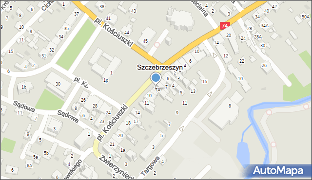 Szczebrzeszyn, Plac Kościuszki Tadeusza, gen., 8, mapa Szczebrzeszyn