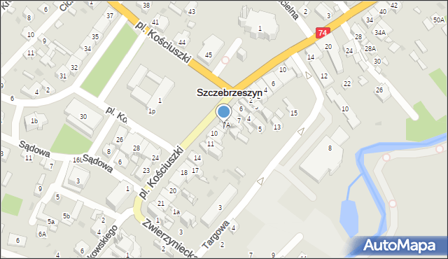 Szczebrzeszyn, Plac Kościuszki Tadeusza, gen., 8A, mapa Szczebrzeszyn