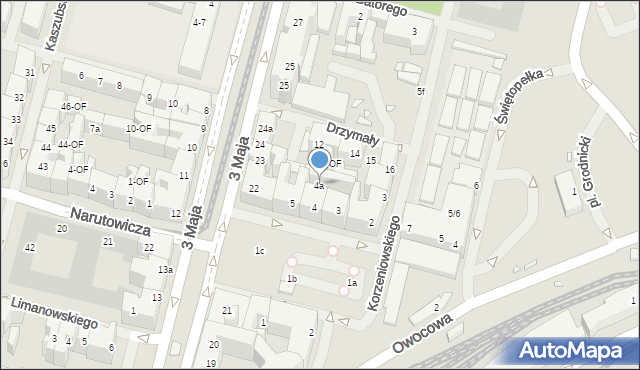 Szczecin, Plac Zawiszy Czarnego, 4a, mapa Szczecina
