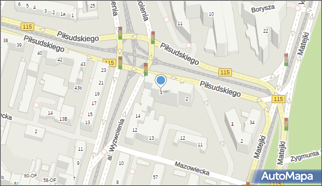 Szczecin, Plac Rodła, 1, mapa Szczecina