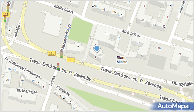 Szczecin, Plac św. Piotra i Pawła, 4/5, mapa Szczecina