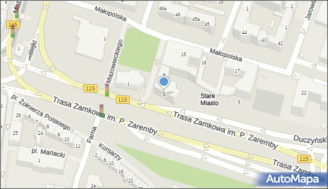 Szczecin, Plac św. św. Piotra i Pawła, 4, mapa Szczecina