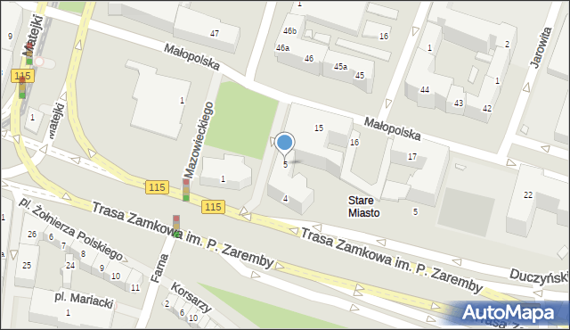 Szczecin, Plac św. św. Piotra i Pawła, 5, mapa Szczecina