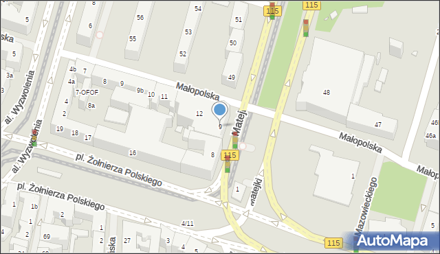 Szczecin, Plac Hołdu Pruskiego, 9, mapa Szczecina