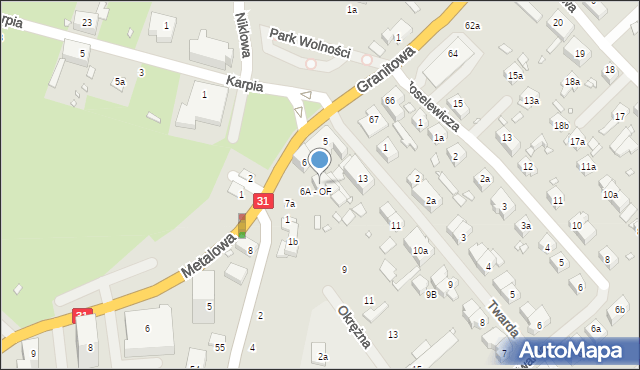 Szczecin, Plac Wolności, 6a, mapa Szczecina