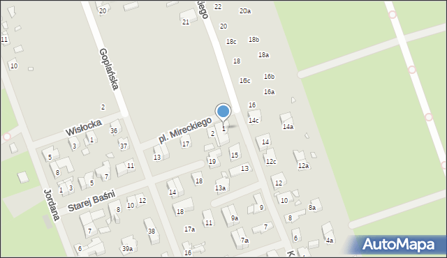 Szczecin, Plac Mireckiego Franciszka, 1, mapa Szczecina