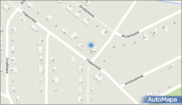 Szczecin, Platynowa, 10, mapa Szczecina