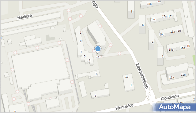 Szczecin, Plac św. Ottona, 1a, mapa Szczecina