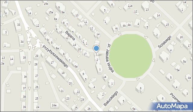 Szczecin, Plac o. Jakuba Wujka, 2a, mapa Szczecina