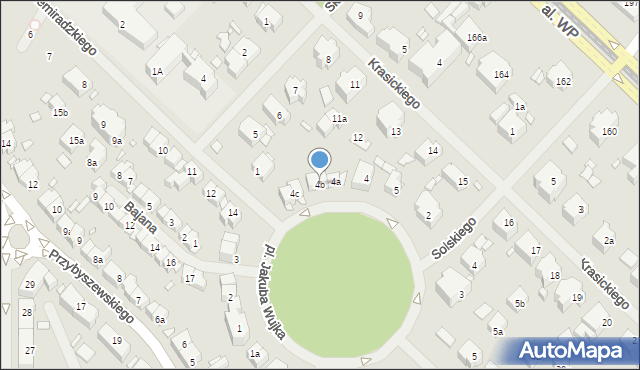 Szczecin, Plac o. Jakuba Wujka, 4b, mapa Szczecina