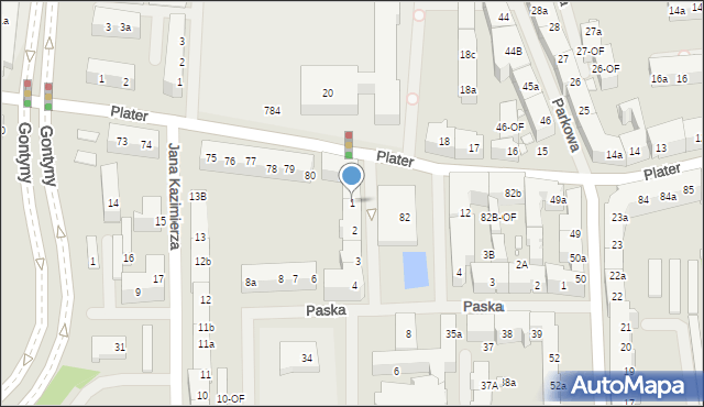 Szczecin, Plac Matki Teresy z Kalkuty, 1, mapa Szczecina