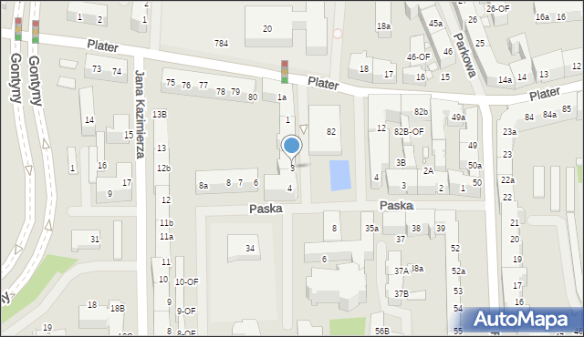 Szczecin, Plac Matki Teresy z Kalkuty, 3, mapa Szczecina