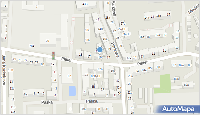 Szczecin, Plater Emilii, 16, mapa Szczecina