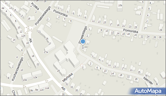 Szczecinek, Plac Młyński, 4, mapa Szczecinek