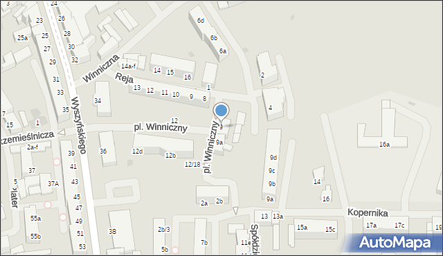 Szczecinek, Plac Winniczny, 9, mapa Szczecinek