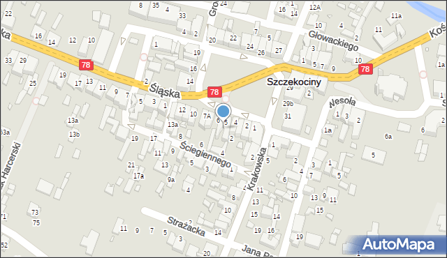 Szczekociny, Plac Kościuszki Tadeusza, gen., 7, mapa Szczekociny