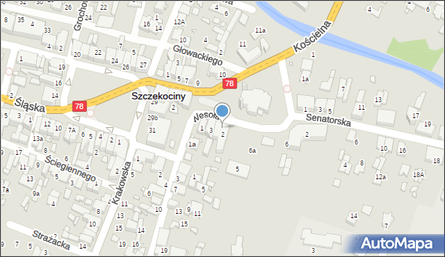 Szczekociny, Plac Panny Marii, 4, mapa Szczekociny