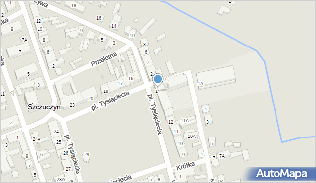 Szczuczyn, Plac Tysiąclecia, 14, mapa Szczuczyn