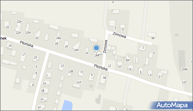 Szerominek, Płońska, 14A, mapa Szerominek