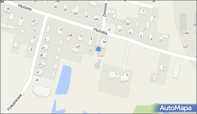 Szerominek, Płońska, 9b, mapa Szerominek