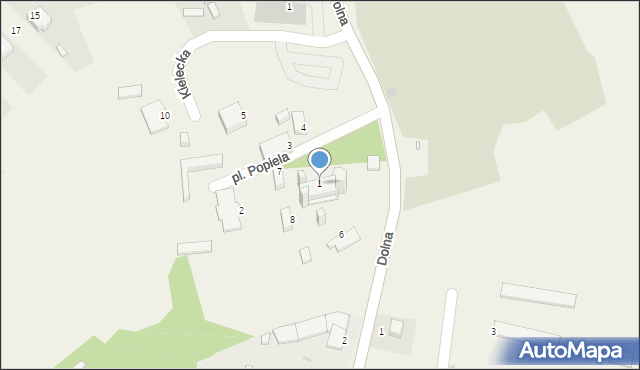 Szewna, Plac Popiela Marcina, ks., 1, mapa Szewna