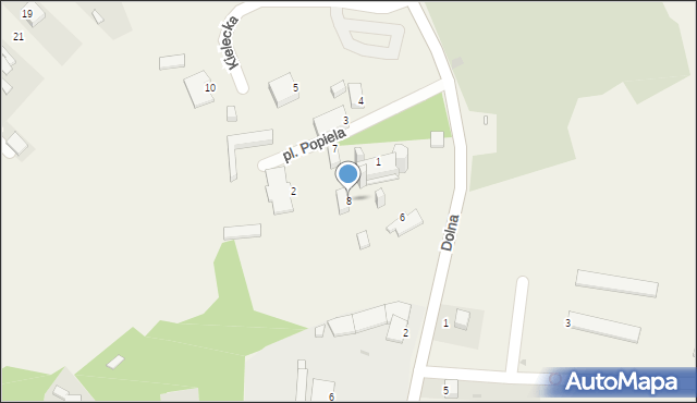 Szewna, Plac Popiela Marcina, ks., 8, mapa Szewna